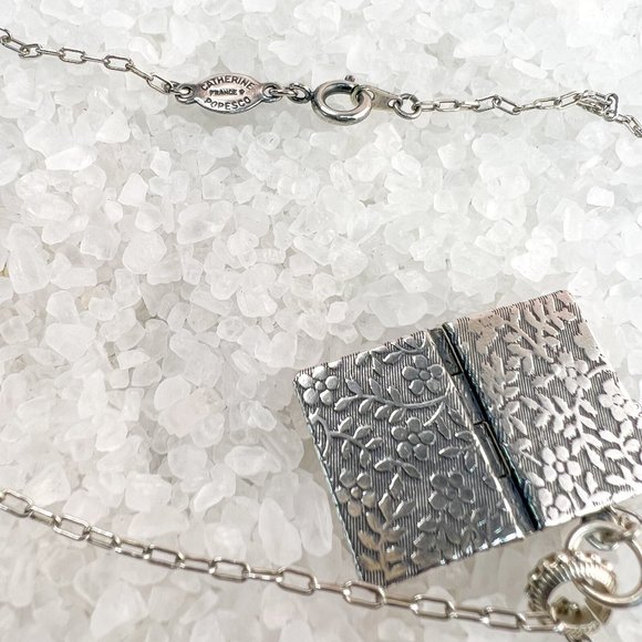 Catherine Popesco Flower Book Locket Necklace - Picture 9 of 9